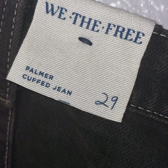 FREE PEOPLE WE THE FREE palmer cuffed jeans in chalkboard NWT 29 - Picture 11 of 17
